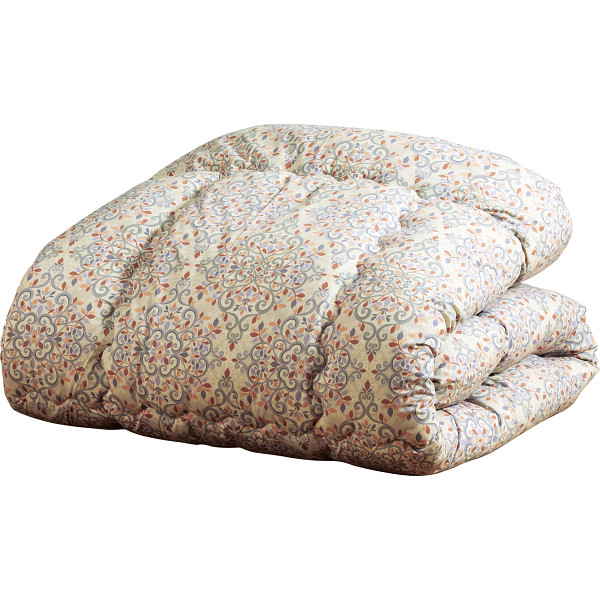 ウール１００％掛けふとん  コーラル系