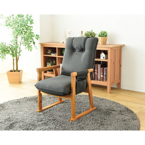 低反発高座椅子（サイドポケット付）