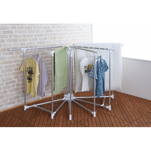 アルミ　伸縮式布団干し（６枚）