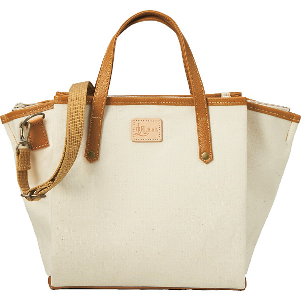 ＨａＬ　倉敷産帆布×姫路レザー　ベーシックトート＆ショルダー＆リュック  キナリ