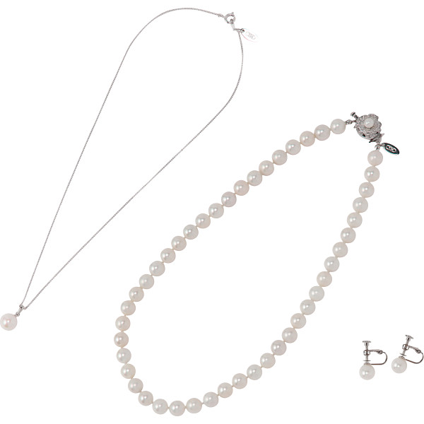 ユキコハナイ　パール３点セット  ホワイト