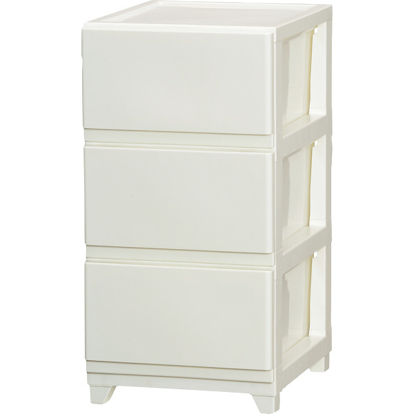 デコニーチェスト３段  ホワイト
