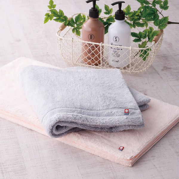 はぐくむたおる　バスタオル２枚セット（色おまかせ）