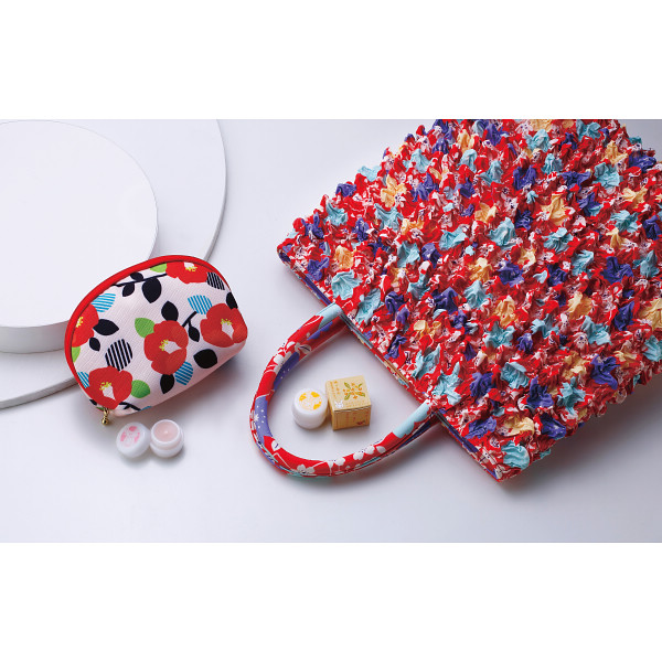 うるわ絞りトートバッグセット　  桜赤セット