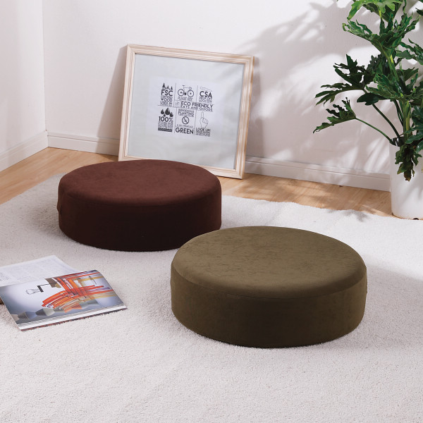 リビングクッション（丸）  ブラウン