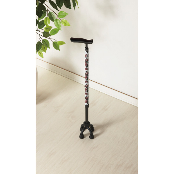 アルミＭＩＸ四点可動式スモールタイプ７５ＭＡ  花柄ブラック