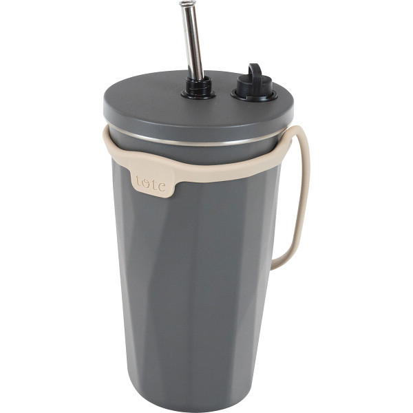 トート　ストロー付２Ｗａｙタンブラー（５７０ｍｌ） チャコール