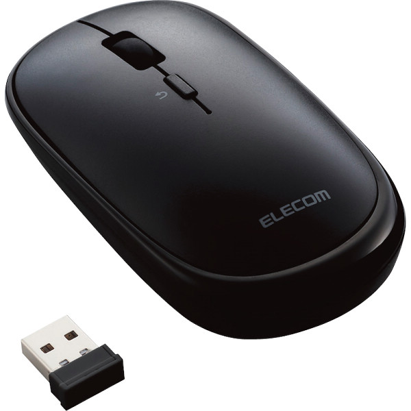 エレコム　ＢｌｕｅＬＥＤマウス　薄型　無線　４ボタン ブラック
