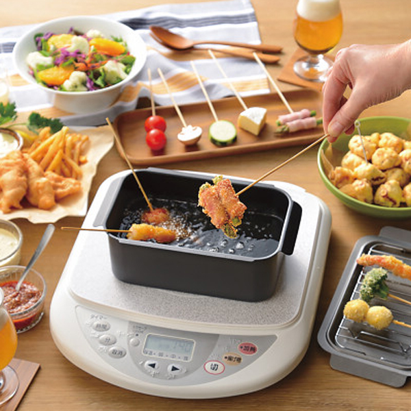 ポコフリット　ＩＨ対応角型揚げ鍋２点セット