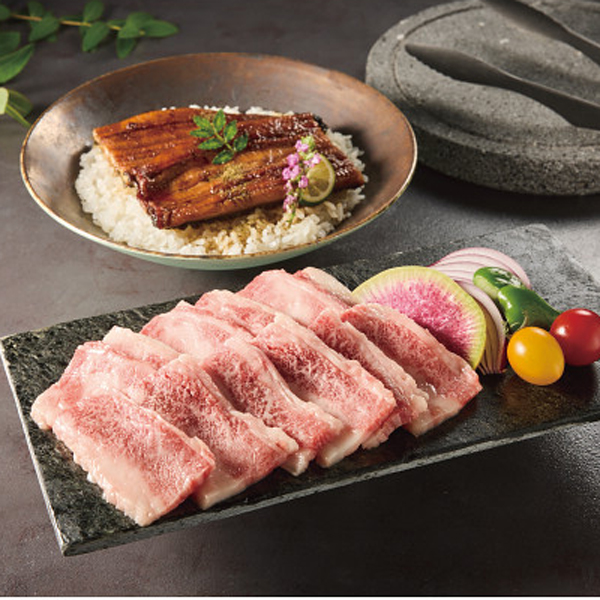神戸ビーフ（バラ焼肉用）＆うなぎ蒲焼き（国産うなぎ）詰合せ