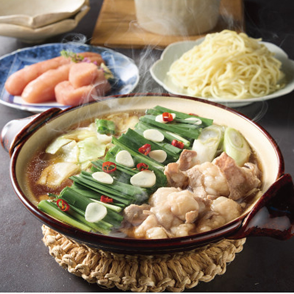 無着色辛子明太子（４００ｇ）・博多もつ鍋（あごだし醤油味）セット