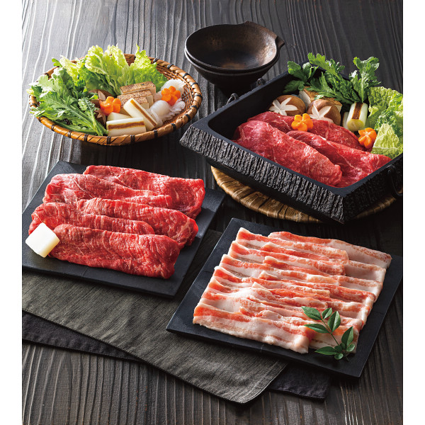 青葉牛と庄内豚 すき焼き味くらべ(計６５０ｇ)