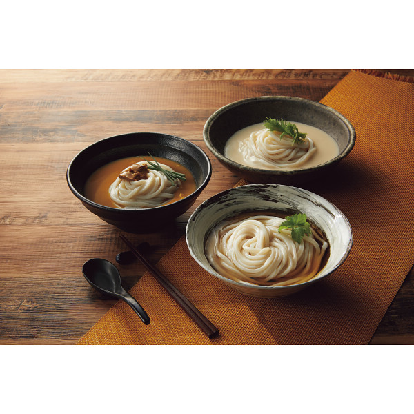 つるとんたん　かけ・カレー・クリームのおうどん３人前 A
