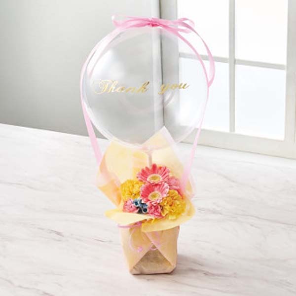 5/18まで申し込み可　【母の日専用】フラワー×バルーンアレンジ　サンキュー