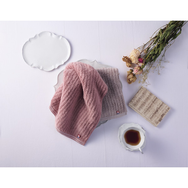 極ふわ　やさしいたおる　エレガントライン　フェイスタオル２枚セット　B