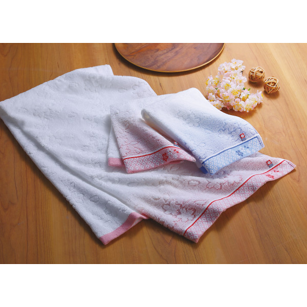 なごみね（桜）　バス・フェイスタオルセット　B