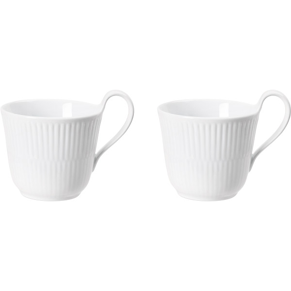 ロイヤル　コペンハーゲン　ホワイトフルーテッド　ハイハンドルマグ　ペア