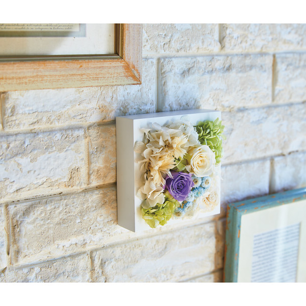 プリザーブドウォールフラワー（スクエア）　B