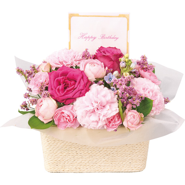 バースデーフラワー（生花アレンジ）（お名入れ）　C