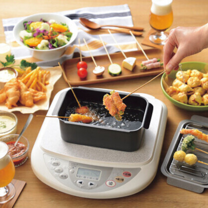 ポコフリット　角型揚げ鍋（アミ付）