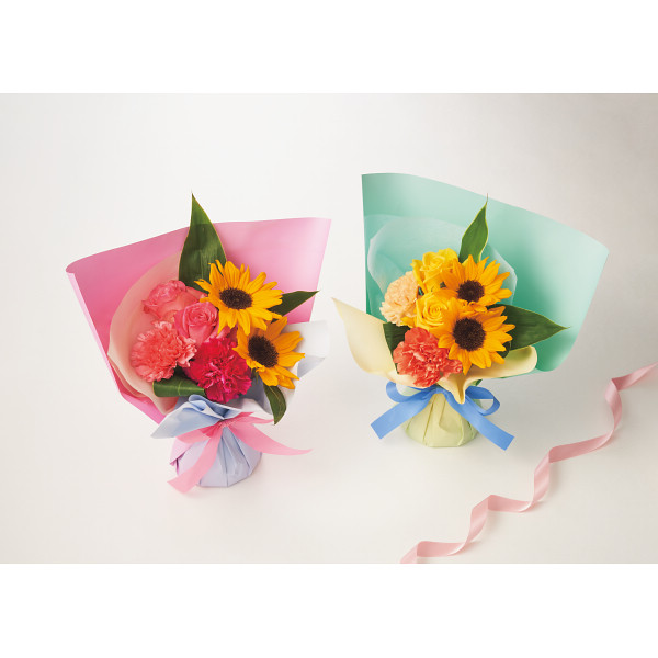 6/21まで申し込み可　【父の日専用】ひまわりとバラのスタンディングブーケ