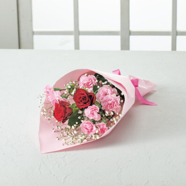 5/17まで申し込み可　【母の日専用】母の日　バラとスプレーカーネーションの花束