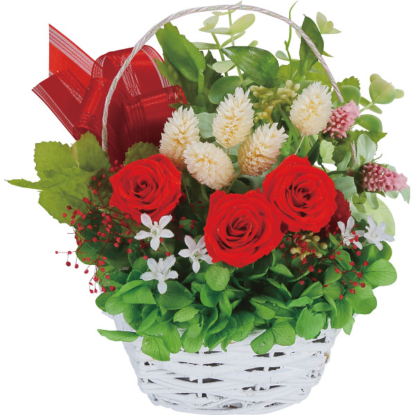 5/17まで申し込み可　【母の日専用】プリザーブドフラワー籠入り