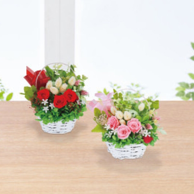 5/17まで申し込み可　【母の日専用】プリザーブドフラワー籠入り