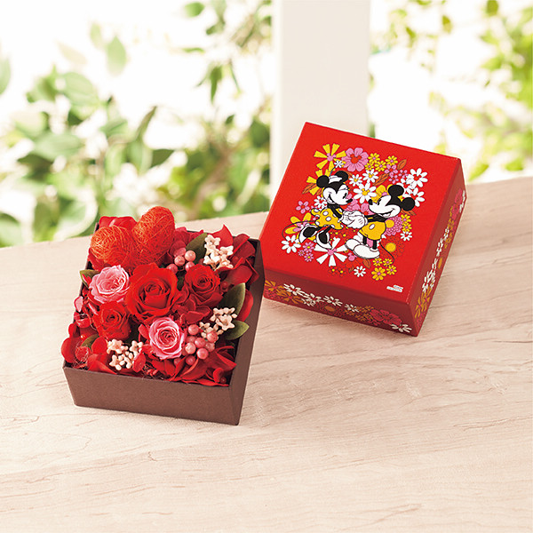5/17まで申し込み可　【母の日専用】ボックスフラワーアレンジメント（ミッキー＆ミニー）