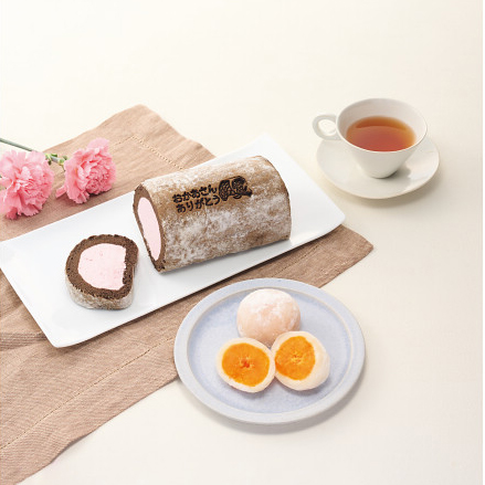 5/17まで申し込み可　【母の日専用】新杵堂　母の日ロールケーキ＆みかん大福セット