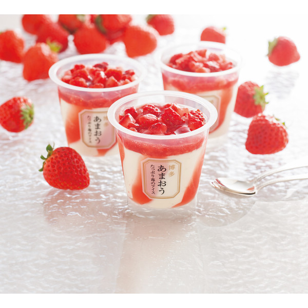 5/17まで申し込み可　【母の日専用】博多あまおう　たっぷり苺のアイス（５個）