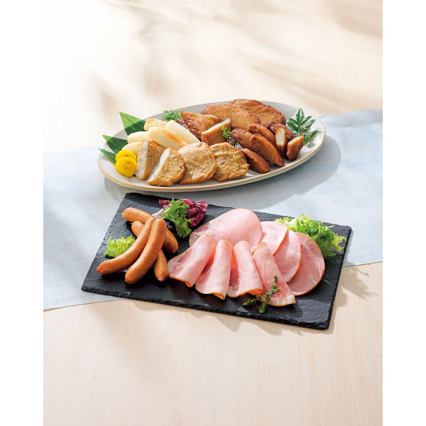 6/21まで申し込み可　【父の日専用】鹿児島県産黒豚ハム　さつまあげセット