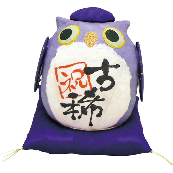 ちぎり和紙 長寿の祝いふくろう 古稀
