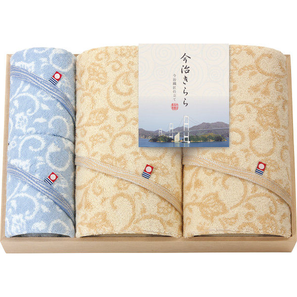 今治きらら バス・ハンドタオルセット(木箱入)