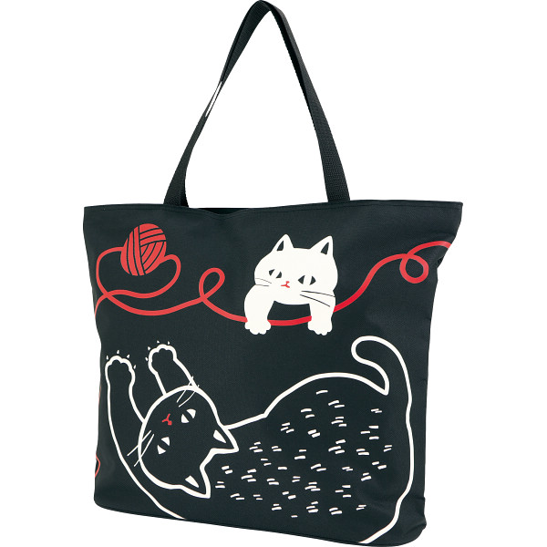 くろちく 和のマルチトートバッグ 猫と毛糸玉