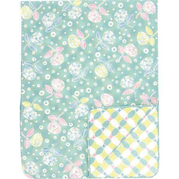 くろちく 両面ガーゼてぬぐい 紫陽花とみなわ