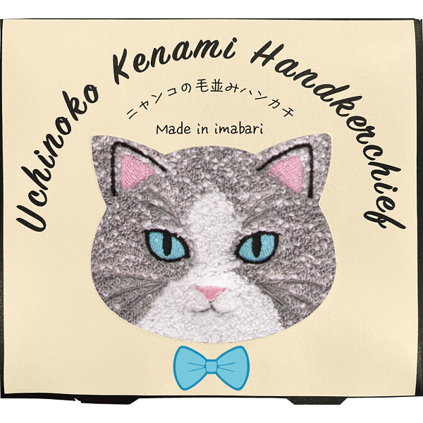 Ｕｃｈｉｎｏｋｏ ｍａｔｅ 毛並みハンカチ ハチワレ