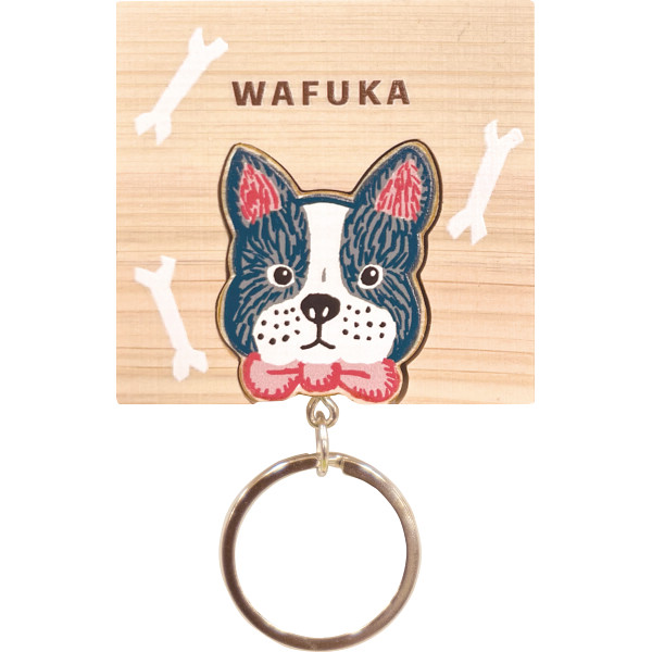 ＷＡＦＵＫＡ Ｈｉｎｏｋｉ ｋｅｙｒｉｎｇ(ひのきキーリング)フレンチブルドッグ