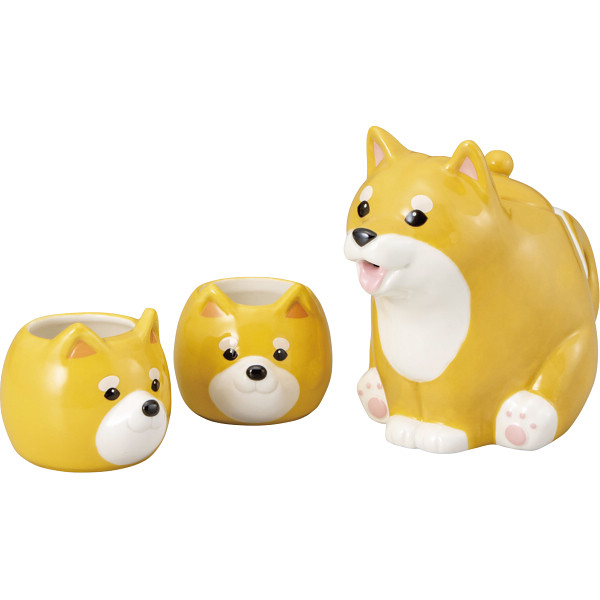ティーセット 柴犬親子