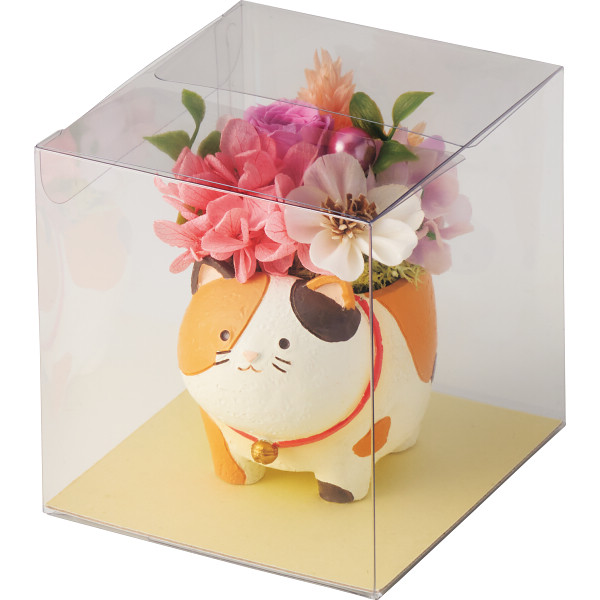 アニマルプリザ(プリザーブドフラワー)ねこ