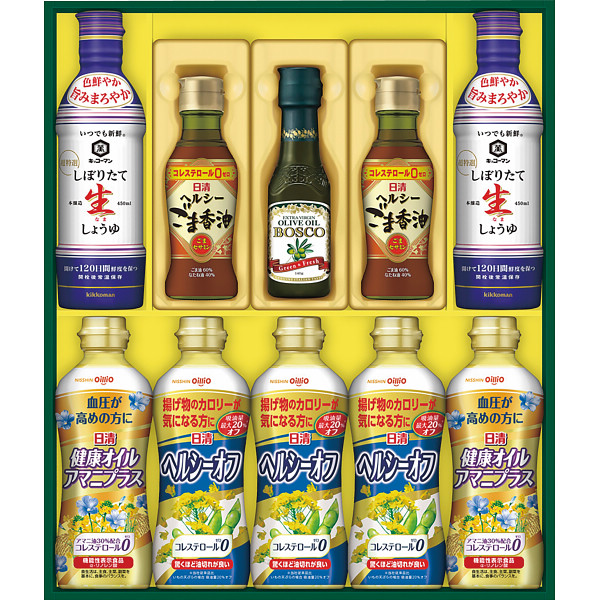 日清 ヘルシーオイル＆キッコーマン生しょうゆギフト
