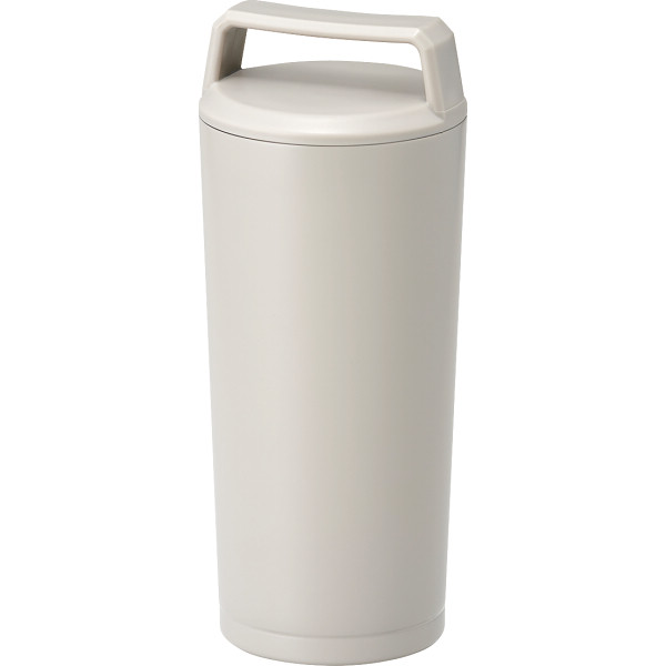 ハンドル付ステンレスタンブラー(３６０ｍｌ)グレージュ