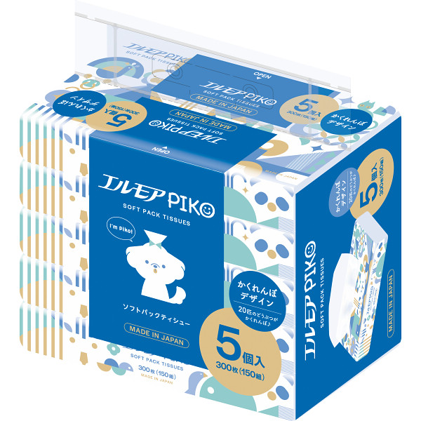 エルモアピコ ソフトパックティシュー１５０組(５個入)