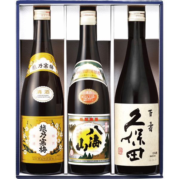 新潟地酒飲みくらべ（越乃寒梅・八海山・久保田）３本