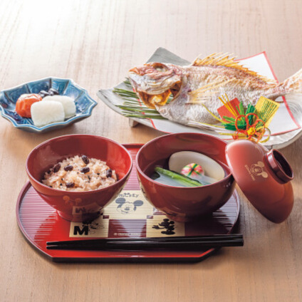 ミッキー　お食い初めセット　赤