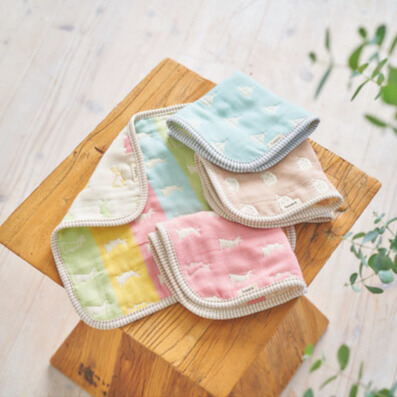 ふわら　ガーゼハンカチ４枚セット