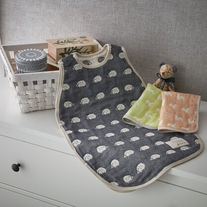 ふわら　スリーパー・ハンカチセット　グレー