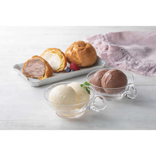 「乳蔵」北海道アイスとシュークリームセット