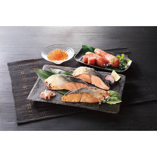 北海道産いくら・３種の鮭・明太子