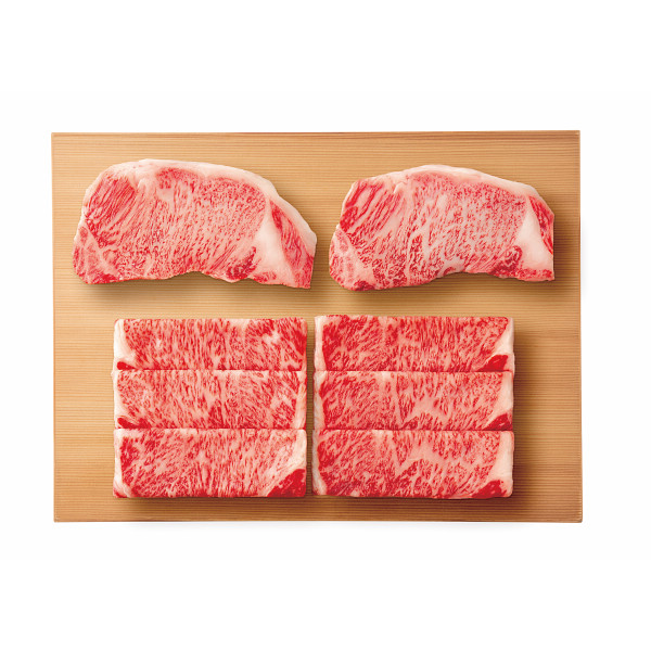 モリタ屋　Ａ５国産黒毛和牛　ステーキ・すき焼きセット（計８００g）